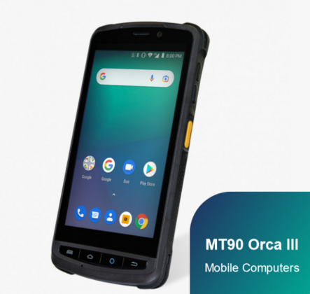 Newland MT90 Orca-Serie, Android AER, 2D, 12.7 cm (5''), GPS, USB-C, Wi-Fi, 4G, NFC, Android, kit, GMS